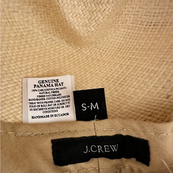 NWT J. Crew Panama Hat, 100% Toquilla Palm Sun Hat, Small/Medium - Picture 7 of 9